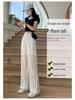Women's Wide-Leg Mesh Split Pants – Spring/Summer 2026 Style, Sun Protection, Loose Fit, Straight Long Casual Pants