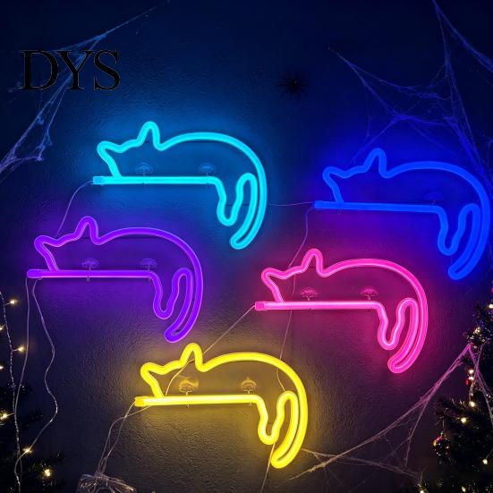 Pet Shop Decorative Sign Cat LED Neon Wall Sconce for Bedroom Decor, Cute Cartoon Animal Lamp Light, Energy Saving Living Room And Party Atmosphere