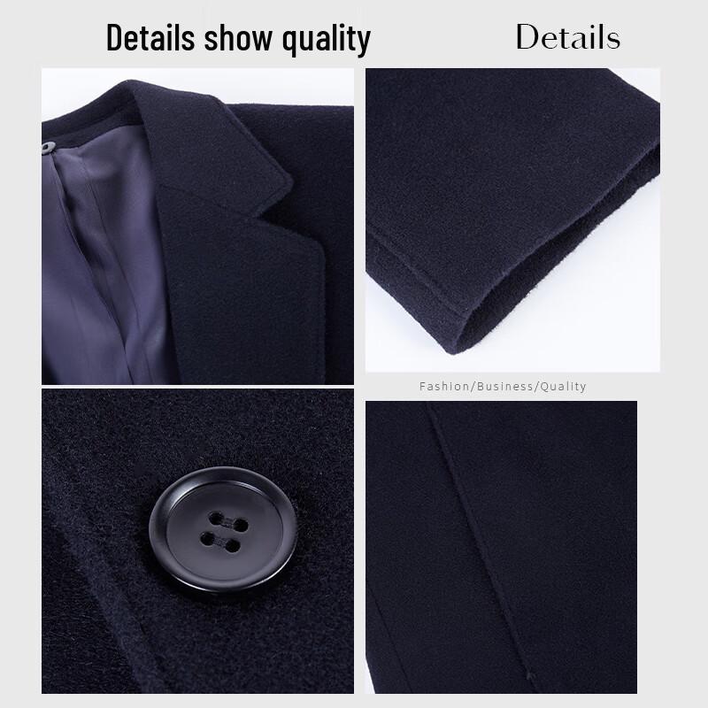 Teluoman 100% Wool Mid-Length Coat