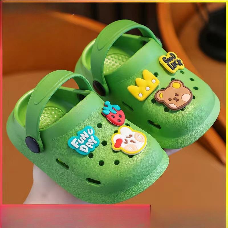 Children's Slippers Summer Boys and Girls Cartoon Cute Anti Slip Toe Shoes Cool Slippers
