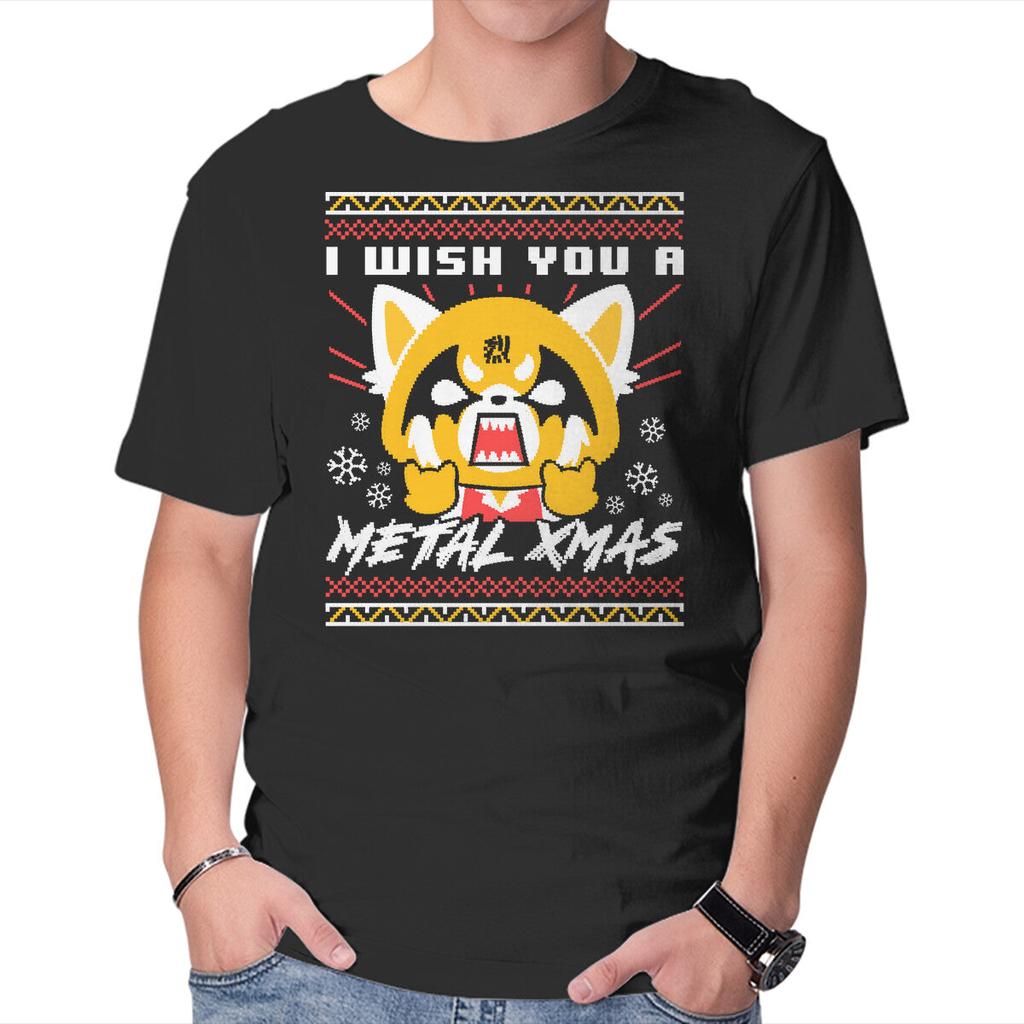 Unisex Crew Neck T-Shirt Metal Christmas Graphic Short Sleeve Casual Tee