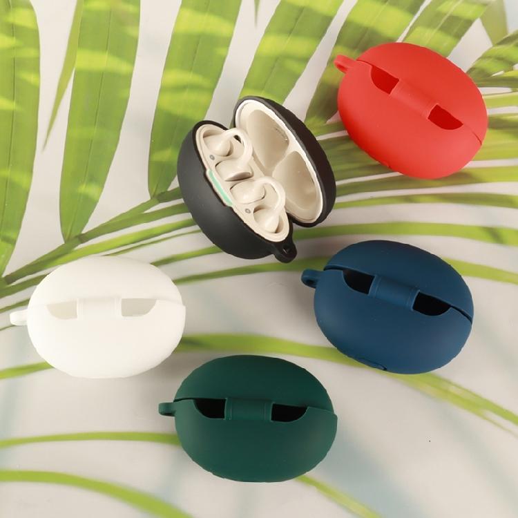 Outer Cover for AiClip S52 Earbud Charging Case, Silicone Stretch-On Sleeve with Side Carry Attachment and Charging Opening