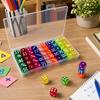 50 Piece Dice Set 14mm Six Sided Colored Dice, 10 Assorted Colors (5 Each), for Tabletop Games, Party Favors and Board Games