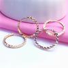 Exquisite Russian 585 Purple Gold Fashion Gypsy Ear Buckle Fashion Rose Gold Pattern Plain Gold Earrings