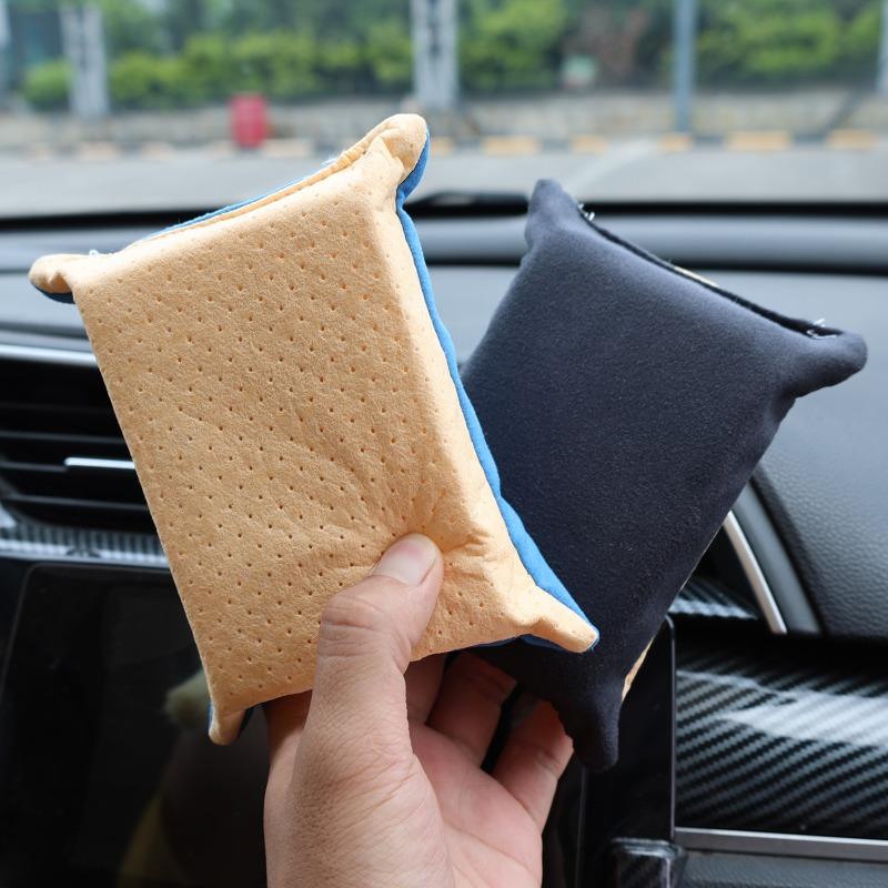 Car Cleaning Sponge Block Microfiber Non-woven Double-sided Velvet Cleaning Cars Windows Mirrors Tiles Defogger Wash Maintenance