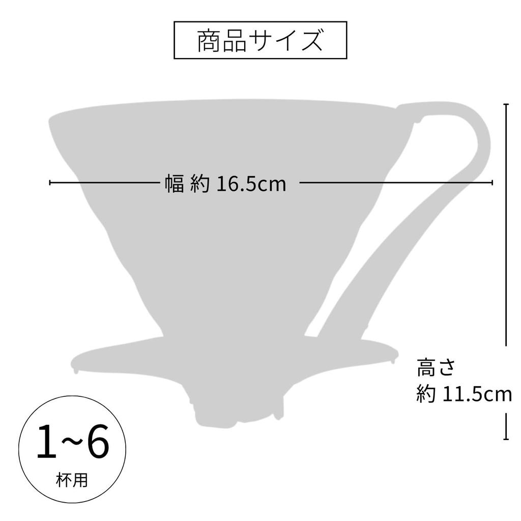 HARIO V60 Glass Dripper 03 Made in Japan Heat-Resistant Pour-Over (1-6 cups) Black, VDGN-03-B