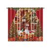 2Pcs Merry Christmas Snowman Print Blackout Curtains In Multiple Sizes Living Room Insulation Holiday Decoration Easy To Install