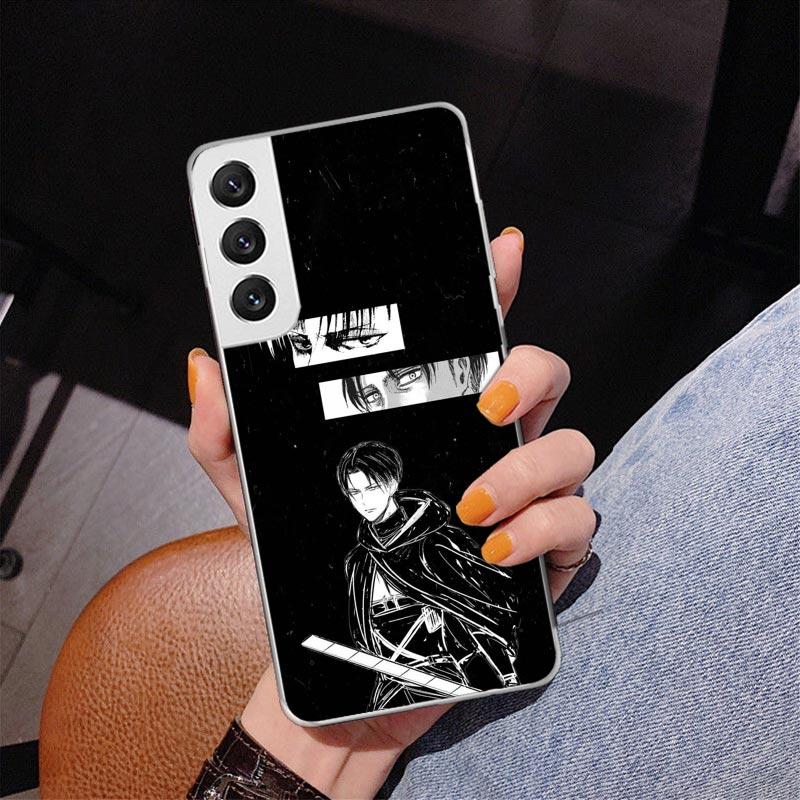 Attack Levi Phone Case For Samsung Galaxy S24 S25 Edge S26 Ultra S23 S22 S21 Plus S20 FE + Personalized Print Cover Galaxy S24 S