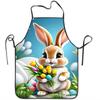 1pc Easter Apron Featuring a Design with Rabbits And Colorful Eggs, Sleeveless Polyester Apron Suitable for Both Men And Women, Ideal for Home Use, Ki