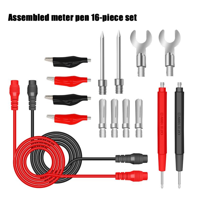 

22 Pcs Multimeter Test Leads Kit 20A Universal Needle Tip Multi Meter Tester Lead Probe Silicone Wire Cable With Alligator Clips