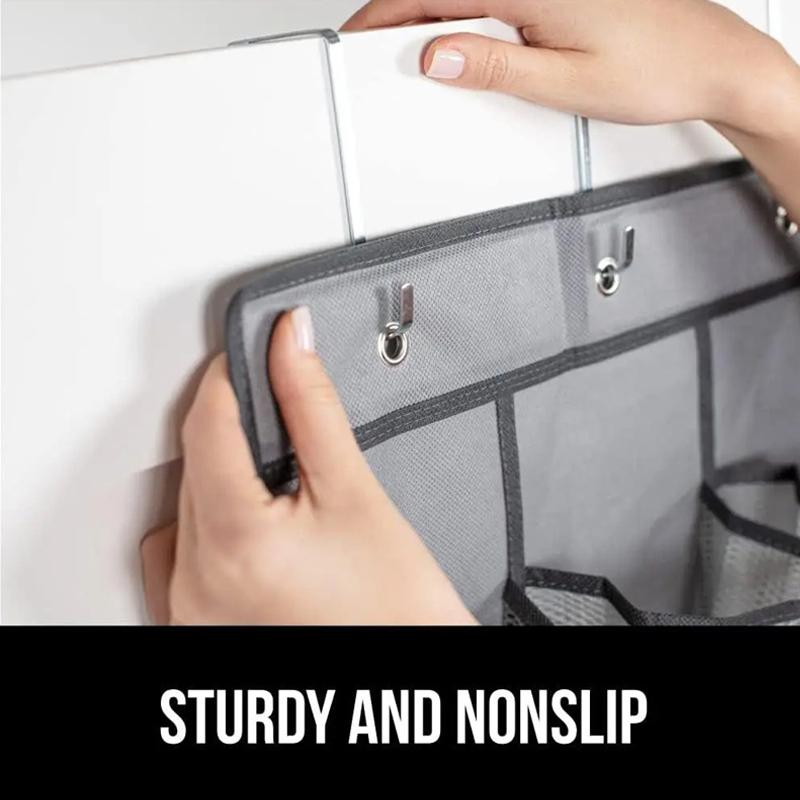 12/24 Grids Wall-Mounted Sundries Shoe Organiser Fabric Closet Bag Storage Rack Mesh Pocket Clear Hanging Over The Door Box