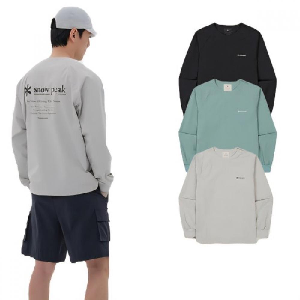 Унисекс свитшот из синтетической ткани Snow Peak S24smsht68 RM (royal mint)/M(95)