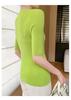 Women's Slim-Fit Knitted Sweater: New Spring Style, Yangzi Yarn, Half-High Collar, Five-Point Sleeves