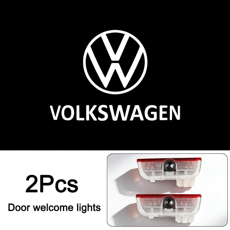2026 Hot For Volkswagen VW 2pcs HD Led Welcome Light Car Door Projector Lamps For Volkswagen VW Polo Golf T5 Caddy T4 Touran GTI