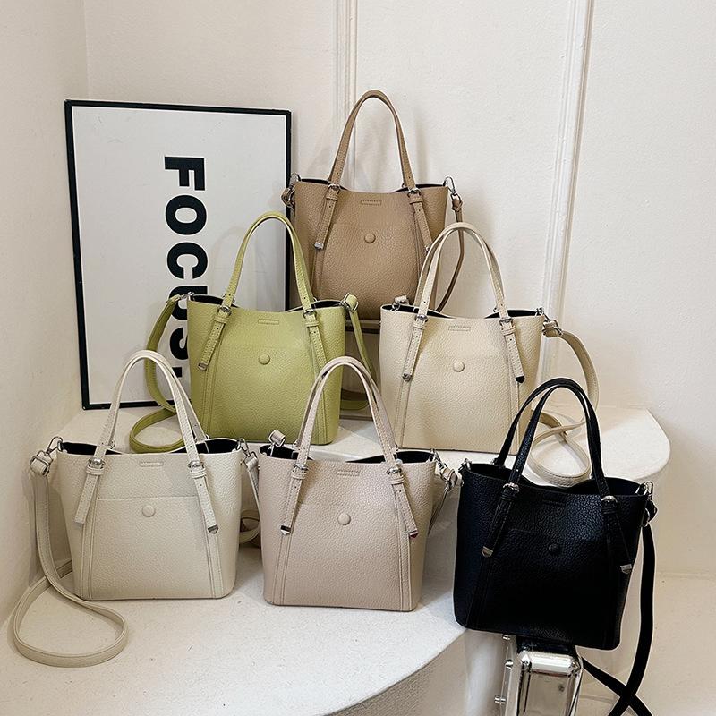 New Fashionable and Versatile Textured Tote Bag Portable Shoulder Oblique Span Women's Bag