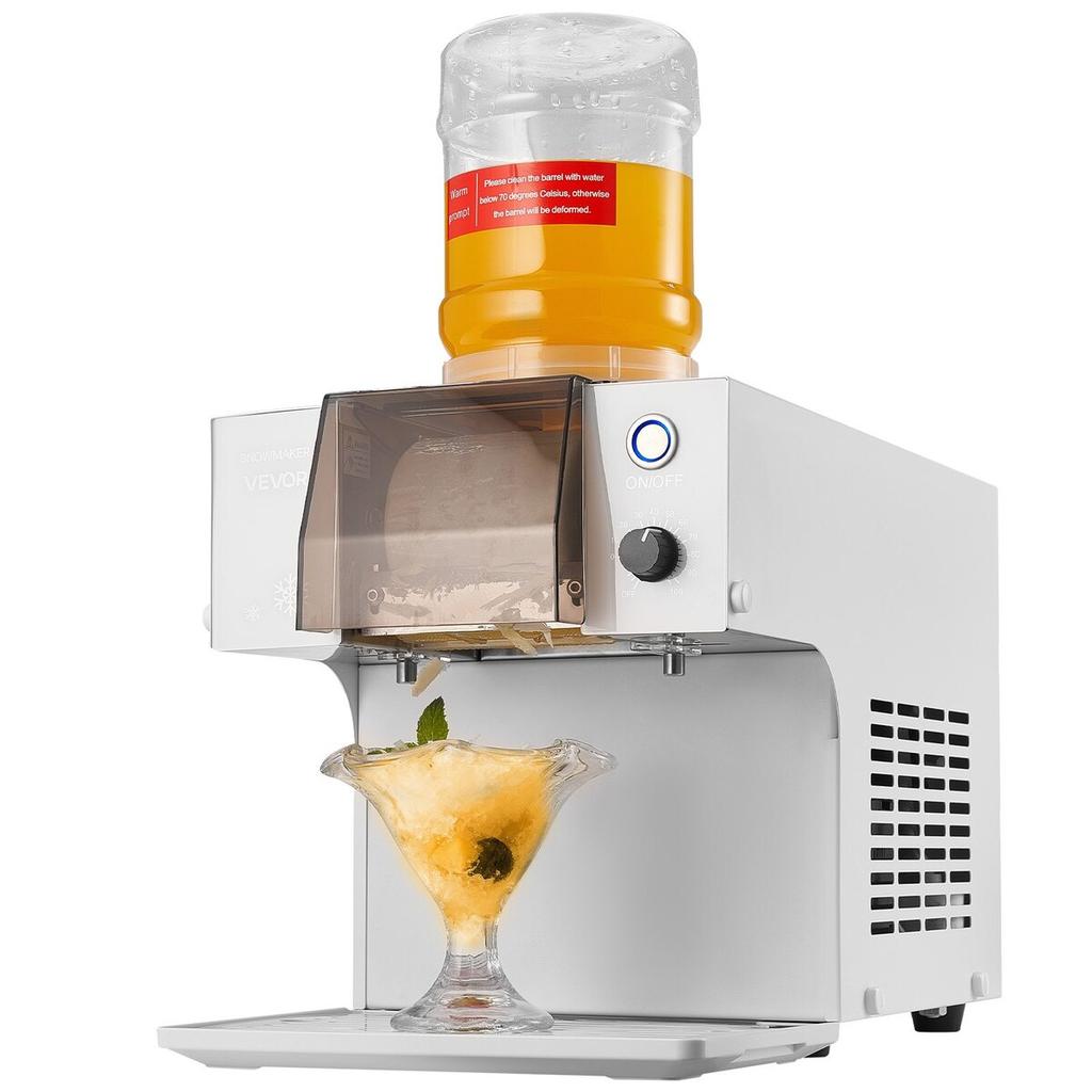 Snowflake Ice Machine, 40KG/24H Snowflake Ice Maker, Ice-Shaver Machine with Stainless Steel Blade, Electric Snow Cone Maker with 1.8L Tank, 90S Fast