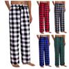 Moda erkek Günlük Ekose Gevşek Spor Ekose Pijama Pantolon Pantolon