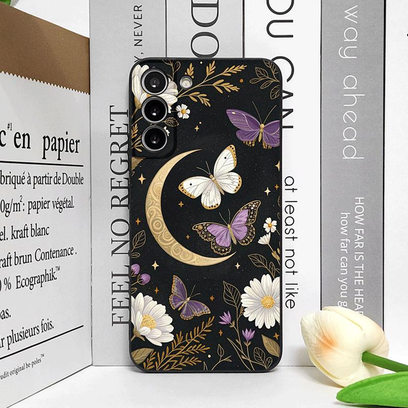 Aesthetic Moon Butterfly Flower Phone Case for OPPO Reno 13 12 F 11 10 Pro Plus A58 A79 Find X5 X3 Lite X8 X7 Frosted Soft Cover