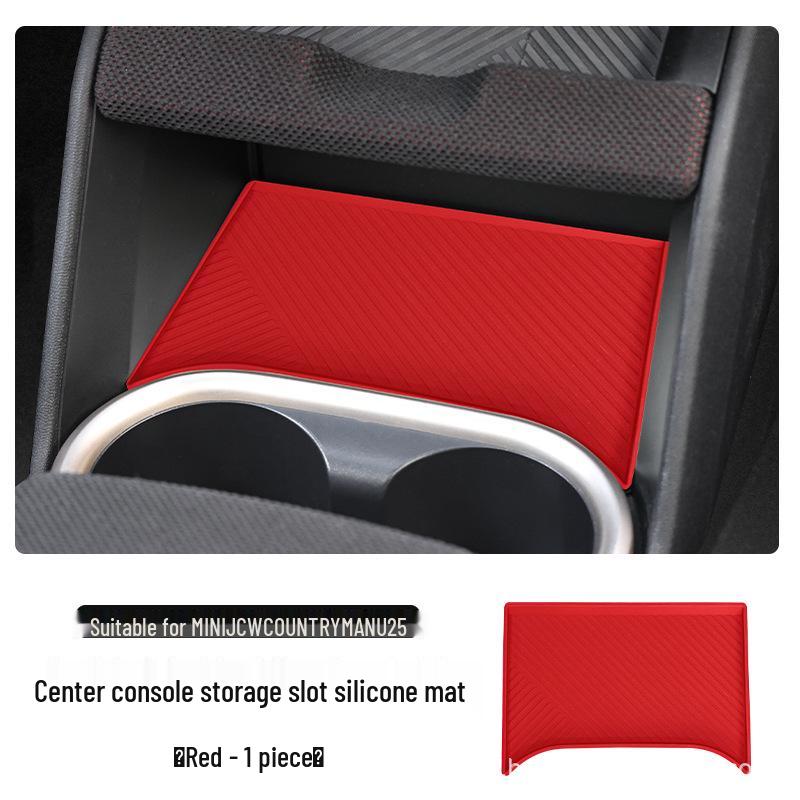 BMW Mini JCW Countryman Silicone Center Console Mat & Cup Holder Decor