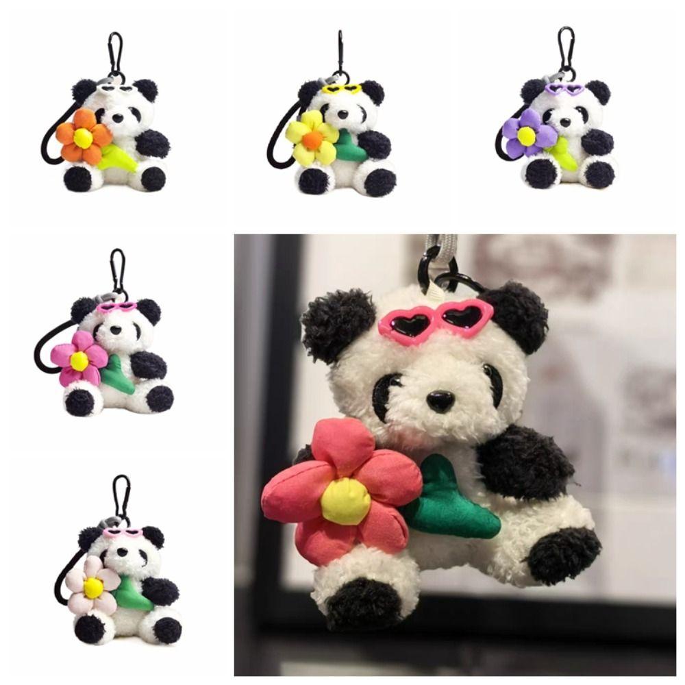 

Коллекция плюшевых игрушек «Панда», подвеска из полипропиленового хлопка, подсолнух, панда, брелок для ключей от машины, аксессуары для ключей от машины