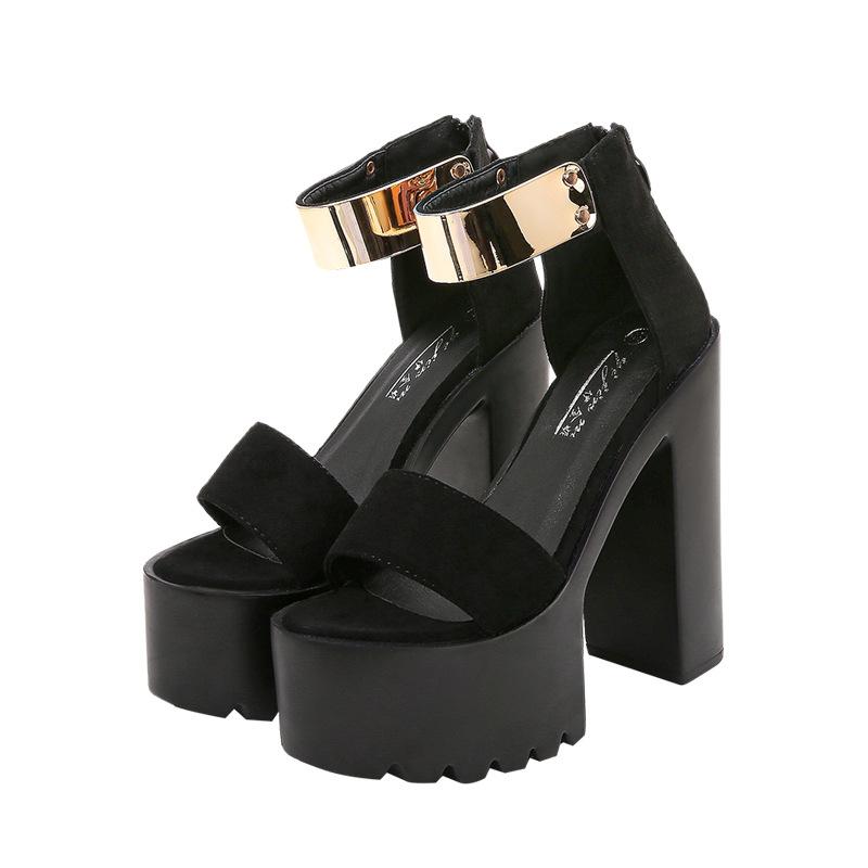 Fashion Summer New 14CM New Hate High Super High Heel Sandals T Table With Waterproof Platform Sandals