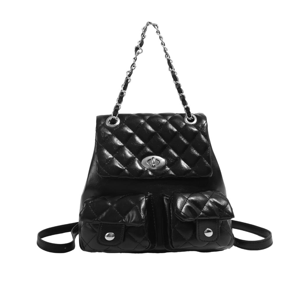 New Versatile Chain Backpack Student Large Capacity School Bag Fashion Trend Small Backpack
