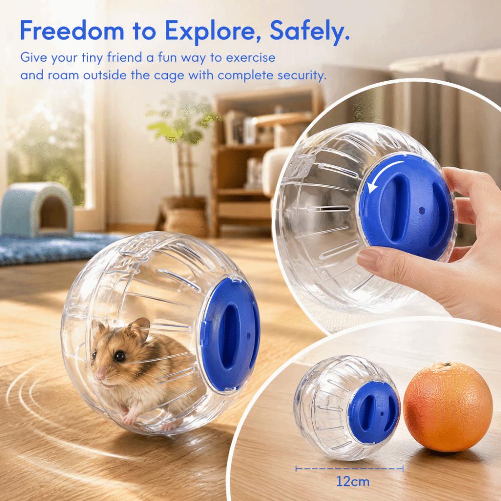 12cm Diameter Pet Running Ball Transparent Pet Activity Sphere  Out-of-Cage Activity