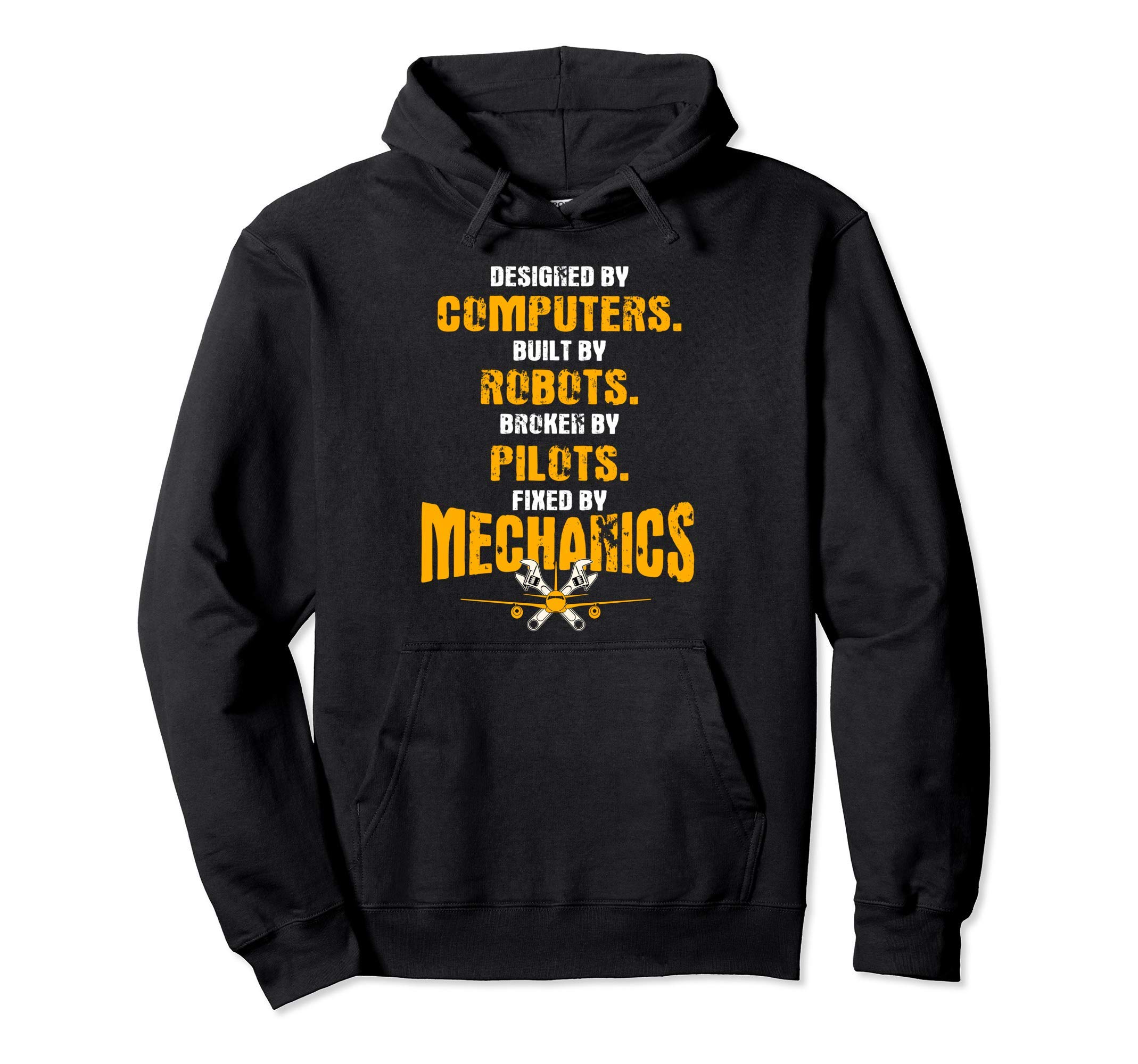 

Airplane mechanic gift broken by pilot fixed by us hoodie чорний