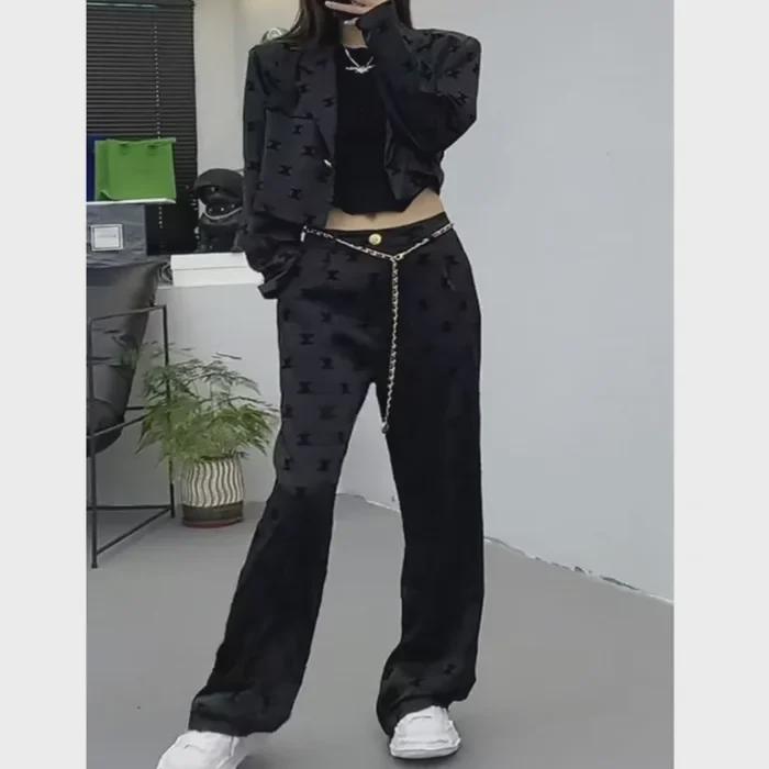 2023 Trendige Flockdruck-Freizeitjacke für Frühling & Herbst