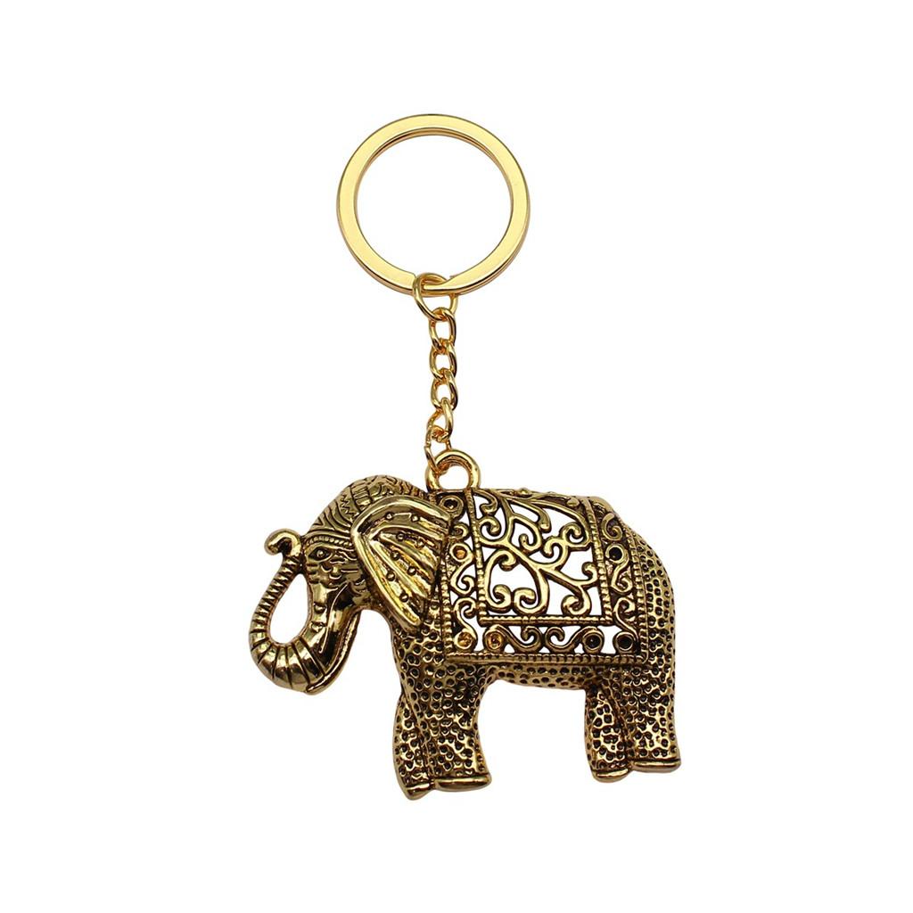 Pendants Elephant Charm Keychain Animal Theme Key Ring 28mm