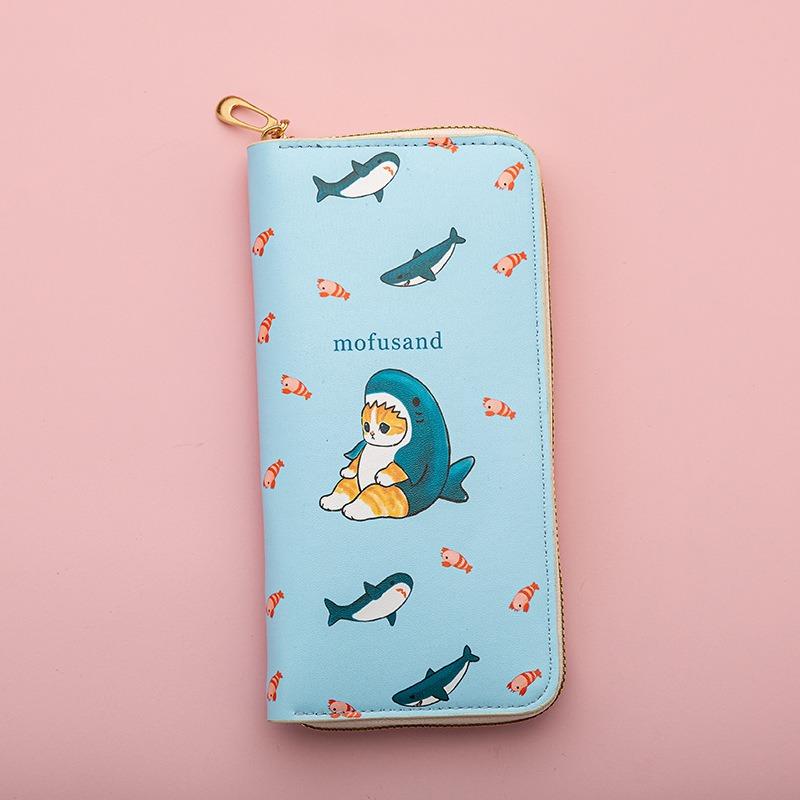 Long wallet Children's cartoon New large-capacity mobile phone wallet Zipper card bag Storage bag Clutch bag