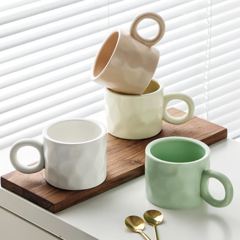 Nordic Ceramic Cup High Value Creative Coffee Cup Breakfast Cup Water Cup Gift Cup Couple Cup Mug