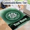 Custom Text Printed Rug Celtic FC Non Slip Floor Carpet For Home Room Decor