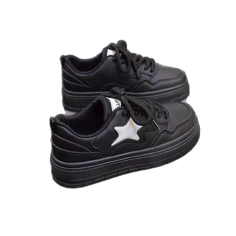 Muffin Thick-soled Star Little White Shoes Women's Korean Spring and Autumn New Versatile Small Sports and Leisure Board Shoes Tide