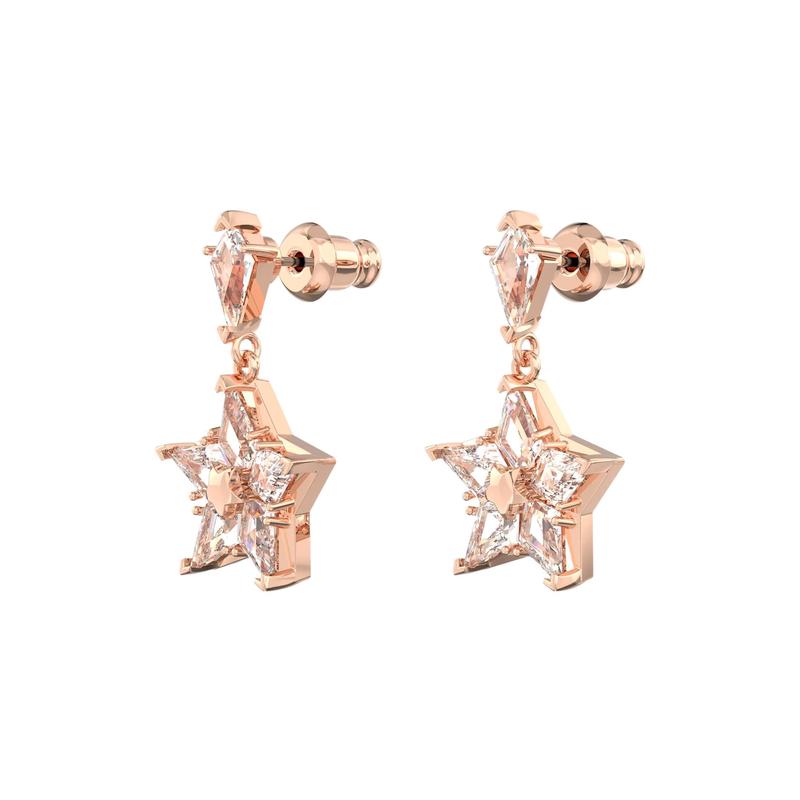 Swarovski Exquisite and Elegant Fashion Star Cubic Zirconia Earrings for Women Rose Gold 5645466