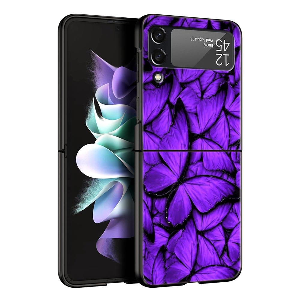 infinity on Purple Phone Case for Samsung Galaxy Z Flip 3 4 5 Folding Shell For Samsung Z Flip3 Flip4 Hard Fundas Bumper Cover