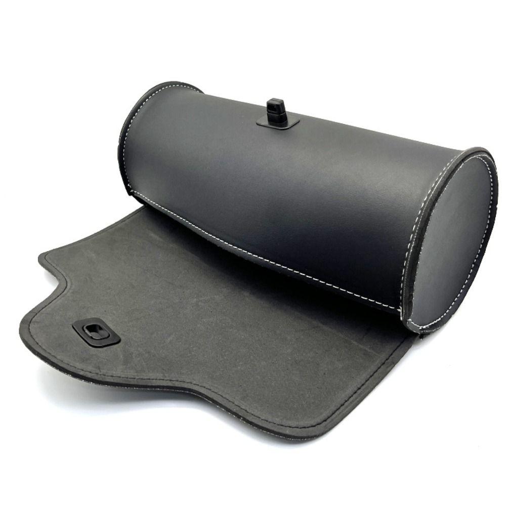 Retro Motorcycle Tool Bag Waterproof Saddle Tail Pack Sturdy Front Fork Barrel Bag Mounting