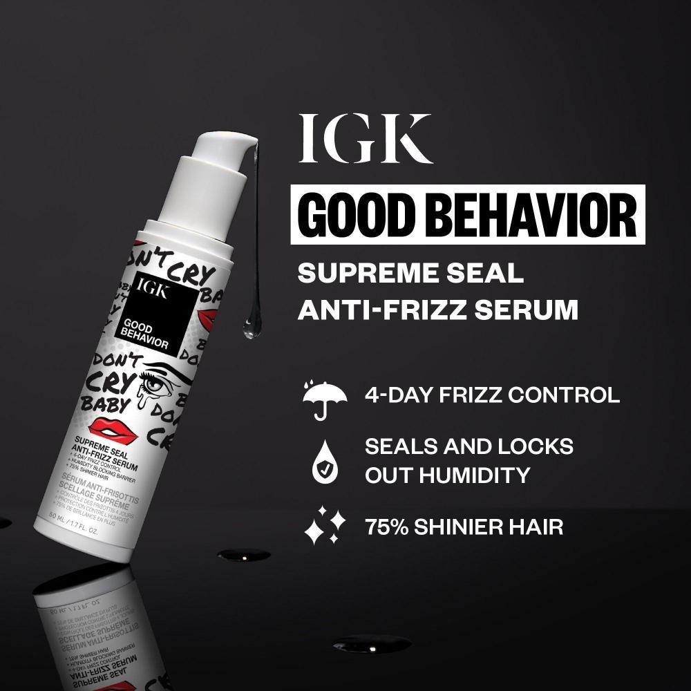 Igk Good Behavior Supreme Seal Anti Frizz Serum 1.7 Oz