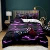 Gamepad Duvet Cover Set Twin King Size Polyester Gaming Comforter Cover Gamer Decor For Teen Boys Green Neon Gamepad Bedding Set