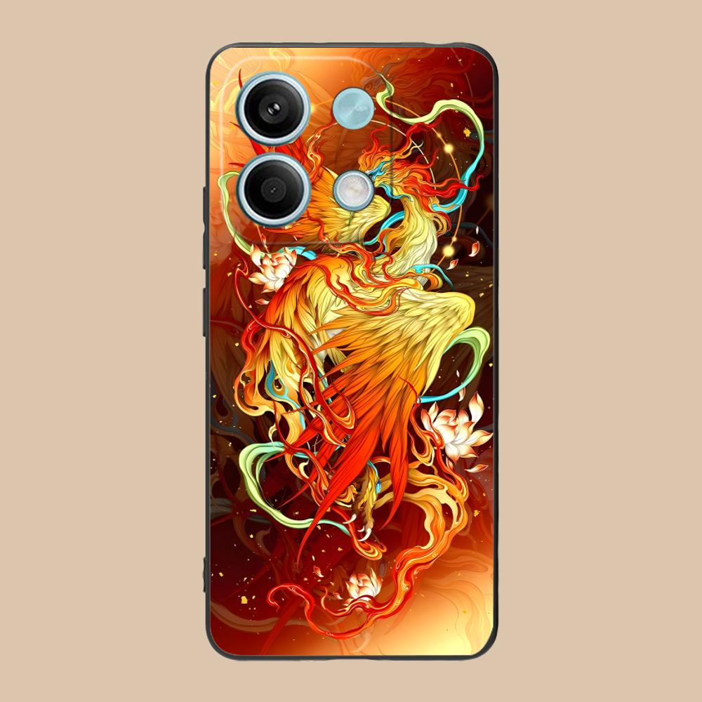 

Luxury Phoenix Mobile Cell Phone Case for POCO M7 M6 M5 M4 M3 X7 X6 X5 X4 X3 Pro GT 5G Colorful Printing Cover Cover Luxury Poco X3 GT