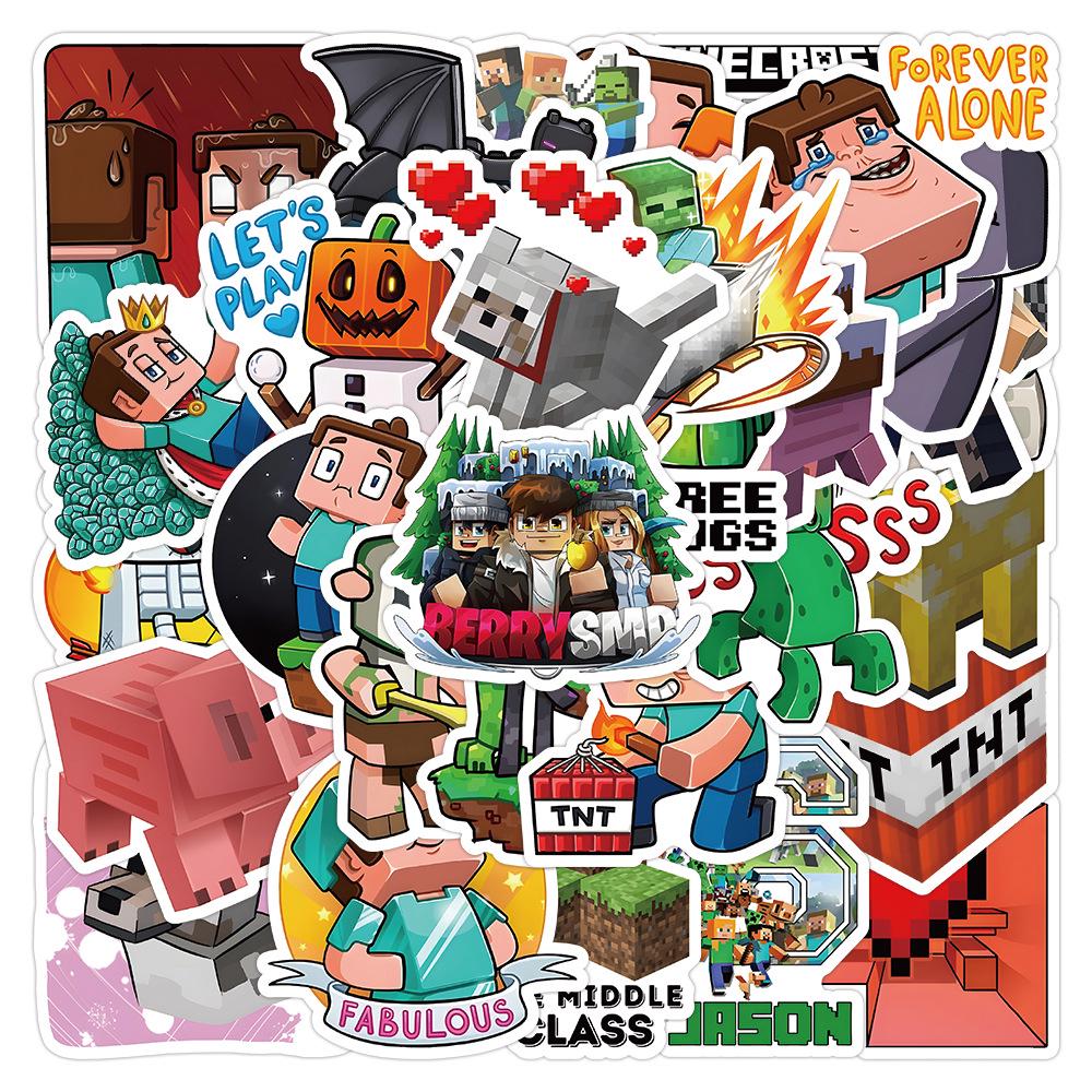 50-100 Waterproof Game Stickers for Luggage, Notebooks, Phones, and Cups