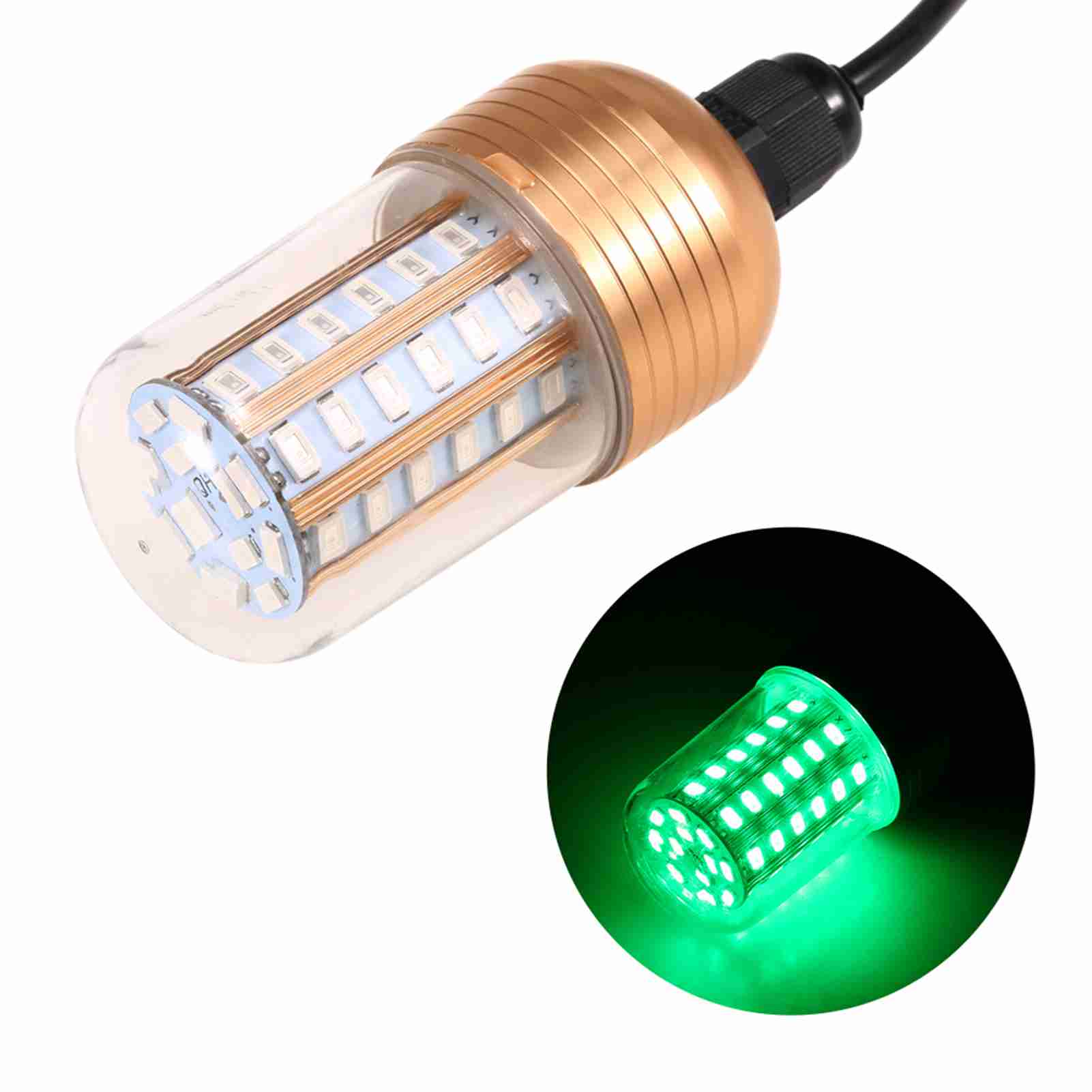 

30W Underwater Fishing Light 60pcs LEDs 360 Degree Wide Range High Power Fishing Lure Light Green Light