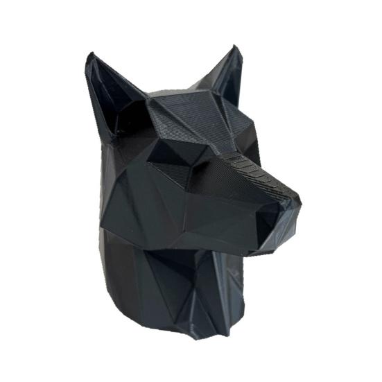 Animal Shaped Car Ornament 3D Printed Wolf Trailer Hitch Decoration, Howling Head Styling Accessory for Truck SUV Rear Bumper, Matte Finish