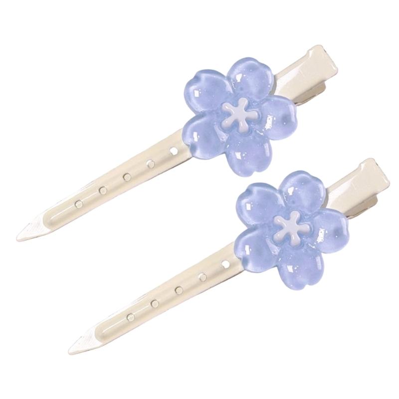 Flower Flower Hair Clip For Girls Secure Grip Hairpin With Realistic Petals Comfortable Resin Design For Long Wear