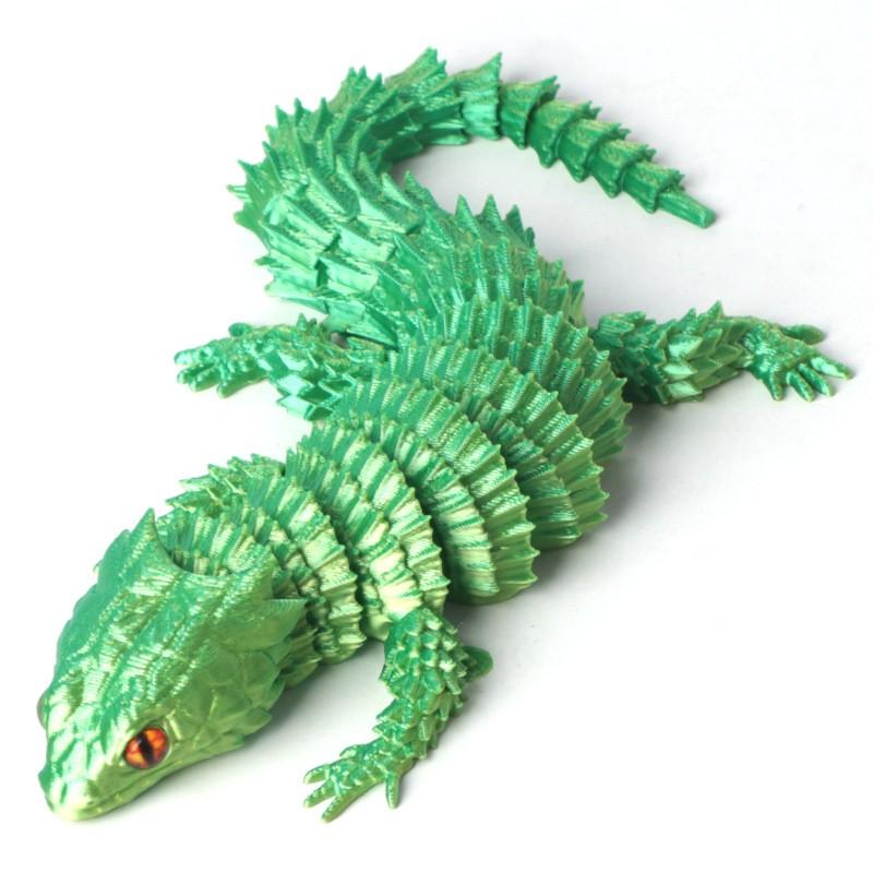 Статуэтка ящерицы, напечатанная на 3D-принтере, гибкая, животное, напечатанное на 3D-принтере, цветные фигурки, статуэтка, подарки, 23,5 см / 9,25 дюйма