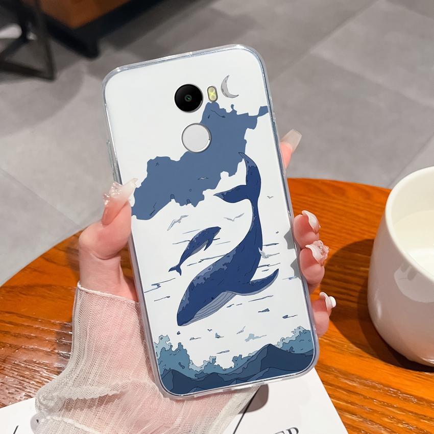 Hülle Für Redmi 4 3 6 Pro 4A 4X 5A 5 Plus K90 Niedliches Haifischkatzenmuster Handyhüllen Weiche Ultra Dünne TPU Silikon Anti-Rutsch-Schale Für Redmi Klare Rückabdeckung