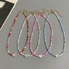 Fashion Boho Beads Necklace Women Imitation Pearl Seed Beaded Strand Short Choker Necklace Handmade Female Jewelry