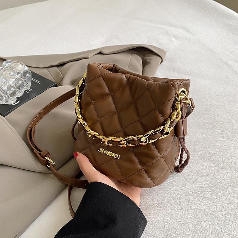 Trendy High-end Women's Bucket Bag 2023 New Autumn And Winter Fashion Shoulder Bag
