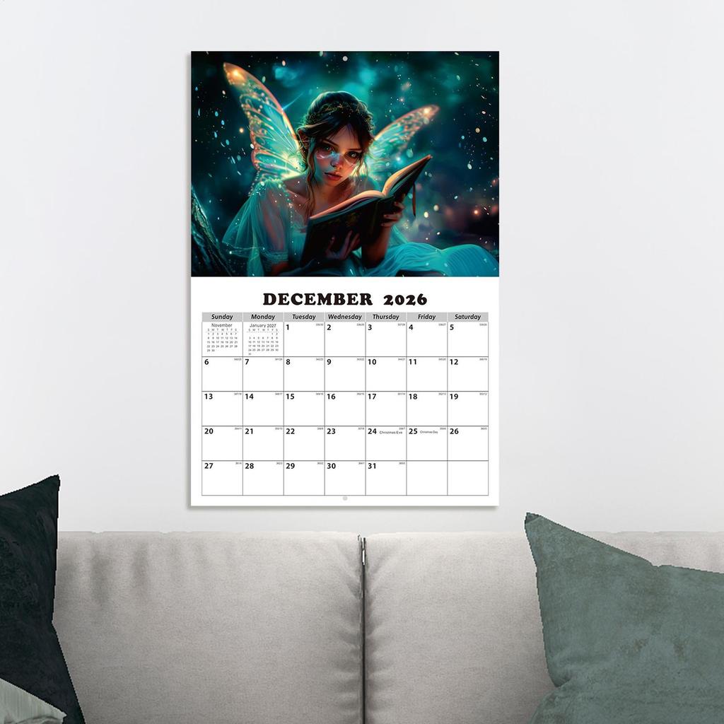 Fairies Calendar For Wall 2026 Enchanting Fairy Princess Calendar 2026 Home Fantasy Art Daily Planner Organizer Decor For