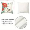 1 Pieces Red Flowers And Sparrows Printed Decorative Cushions Polyester Pillowcase, Sofa Decorative Cushion Cov Headboard Pillow